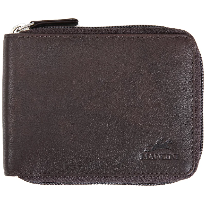 Mancini Leather Men’s Zippered Wallet with Removable Passcase