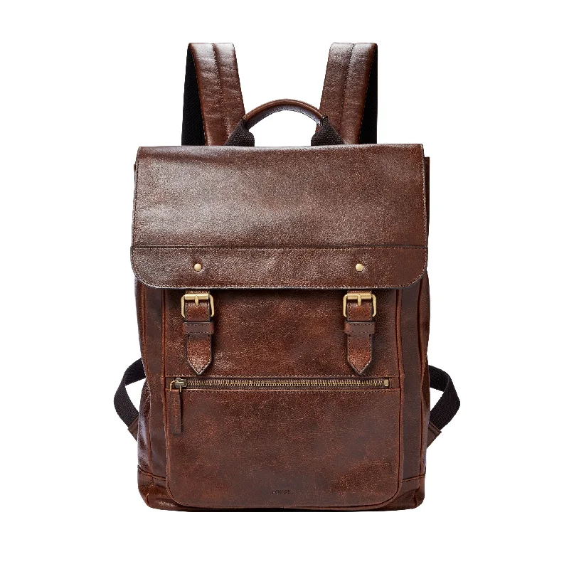 Fossil Men's Miles Leather Backpack Bag