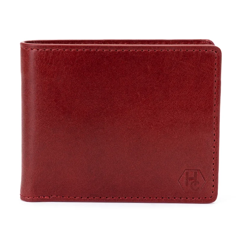 Bifold Red Premium Leather Wallet for Men