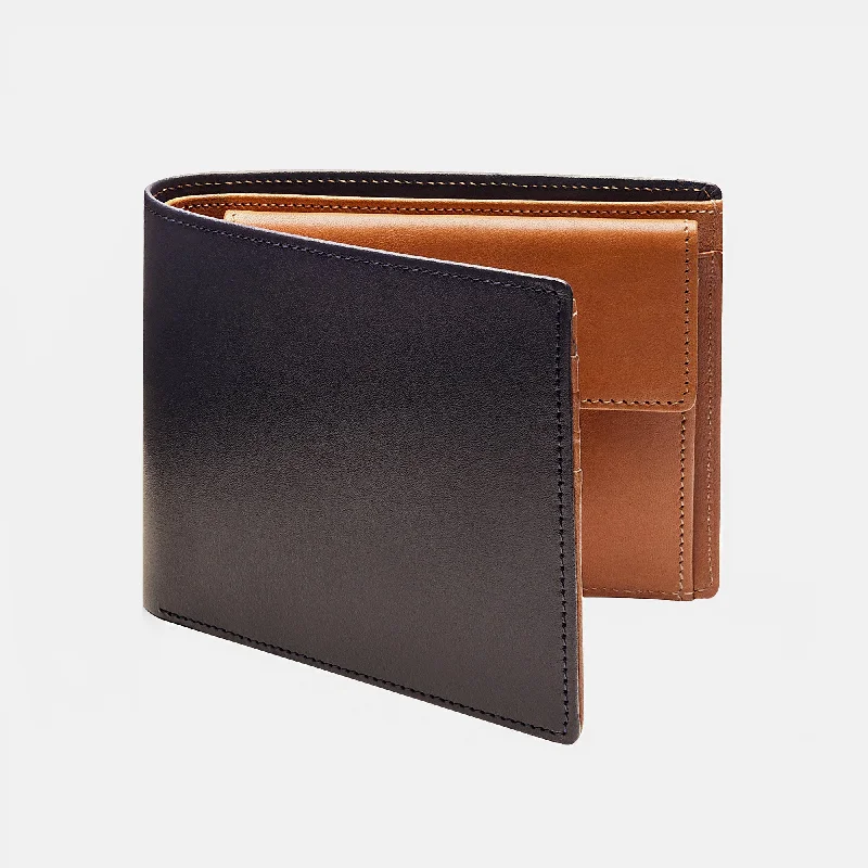 Men's Wallet ANTORINI in Dark Brown and Cognac, 4cc