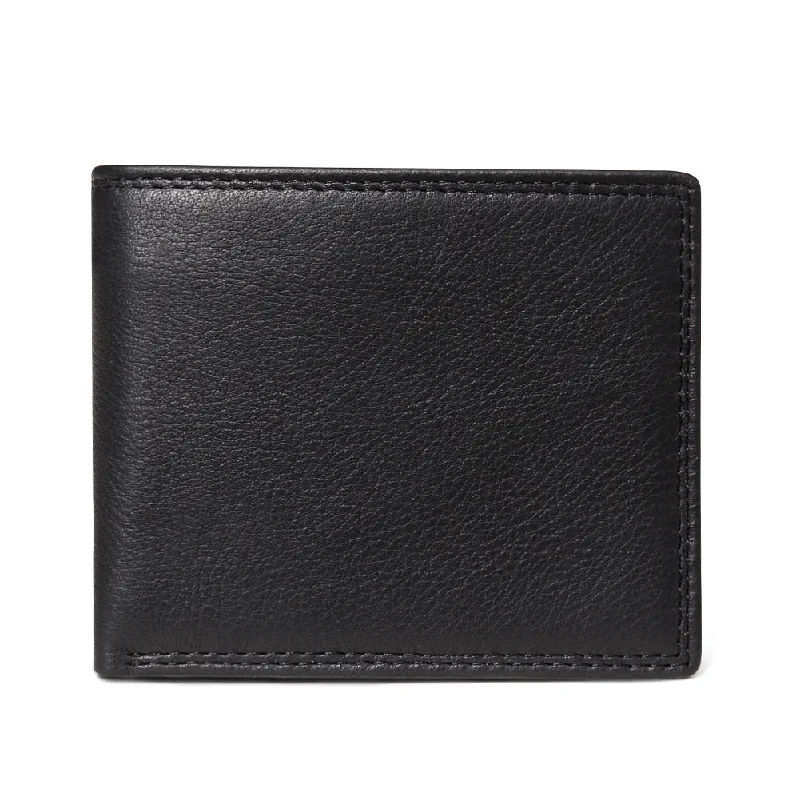 Men's short leather wallet RFID anti-magnetic head layer cowhide fashion casual wallet