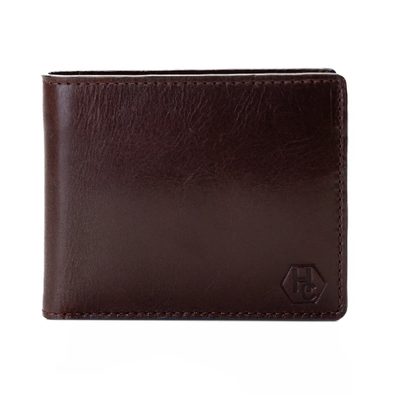 Dark Brown Leather Classic Wallet for Men