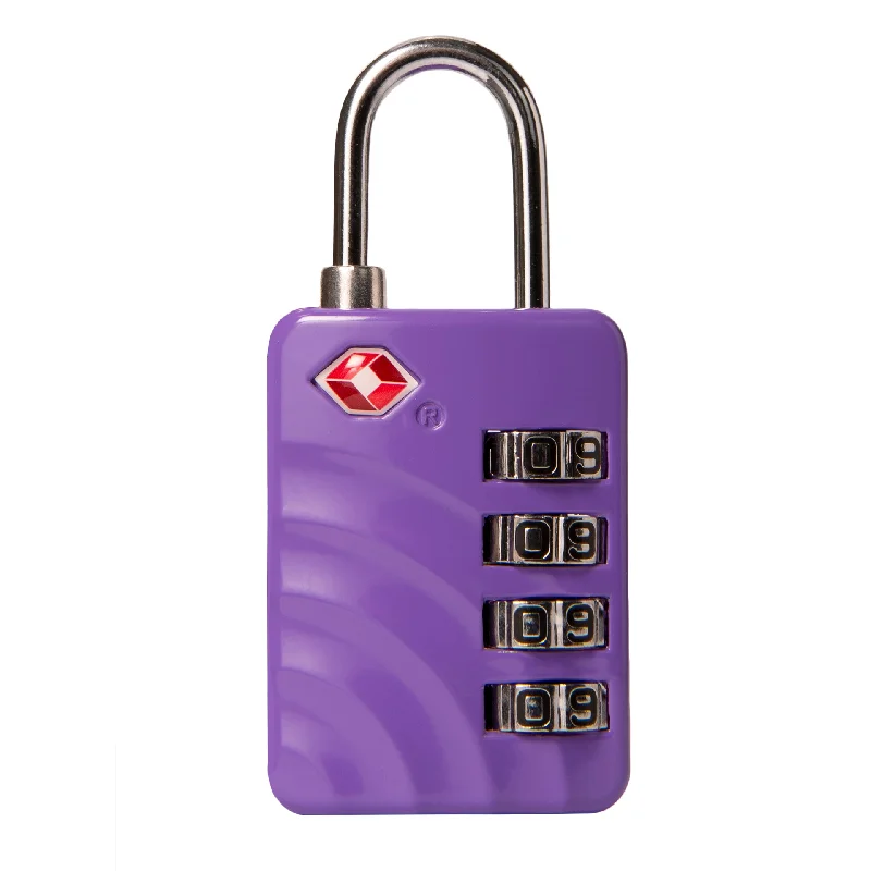 Expandable packing cubes sets in various sizes for organized suitcase packingPurple 4-Digit Dial TSA Lock