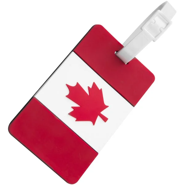 Travel garment hangers that are foldable for easy packingCanadian Flag Luggage Tag