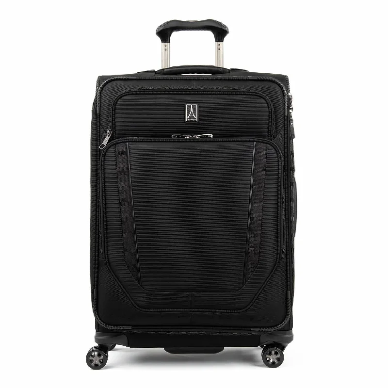 Leather luggage handles for a comfortable and stylish gripCrew VersaPack 25" Medium Check-In Expandable Spinner