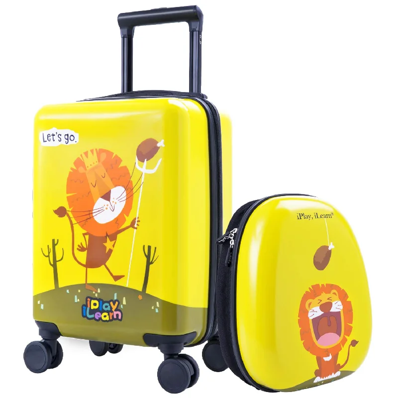 Travel backpack rain covers made of durable nylon materialKids Lion Luggage Set Carry on Suitcase with Backpack