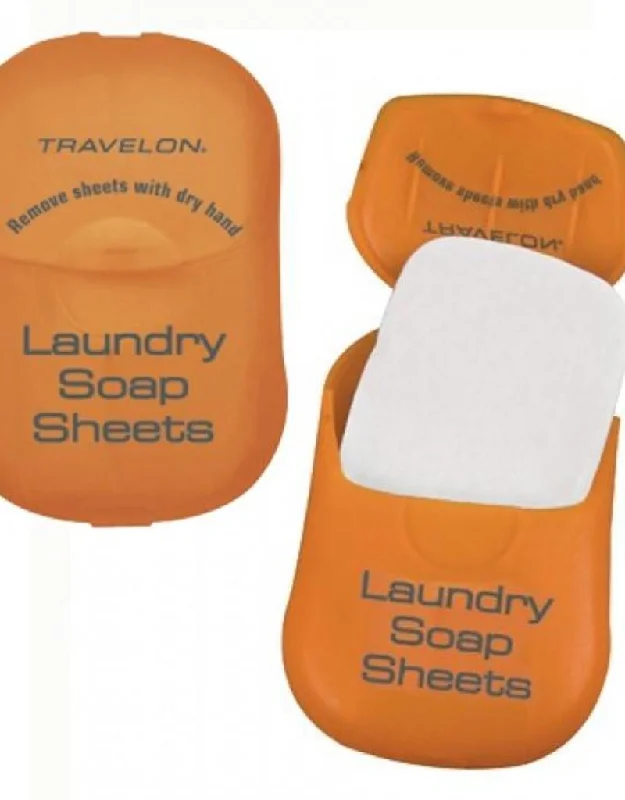 Travel garment hangers that are foldable for easy packingLaundry Soap Sheets