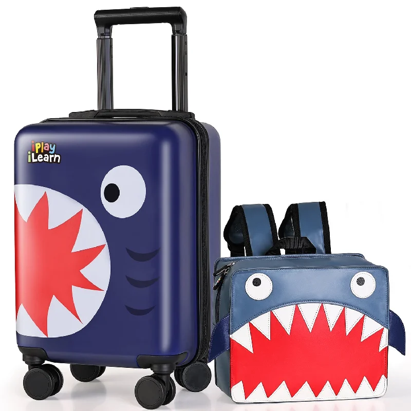 Magnetic luggage labels that can be easily changed or removedShark Kids Luggage Set