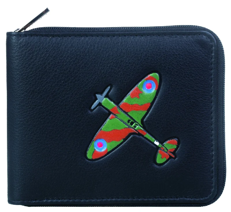 Personalized engraved money clips for menMala Leather Spitfire Collection Zip Around Leather Wallet RFID Blocking 1043_8