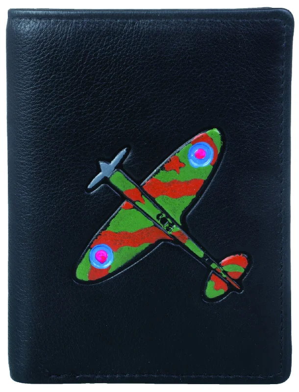 Eco-friendly money clips made from sustainable materialsMala Leather Spitfire Collection Slim Leather Wallet RFID Blocking 1045_8