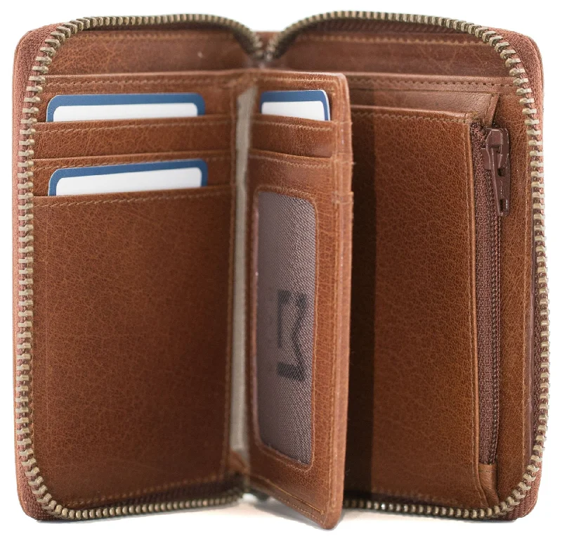 Lightweight money clips for travelMala Leather Bloomsbury Collection Leather Zip Around Wallet RFID 1048_17