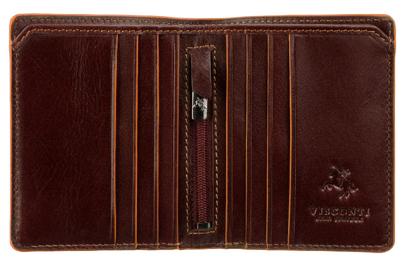 Luxury leather money clips with card slotsVisconti Alps Collection Tignes Leather Wallet Holder RFID Blocking ALP92