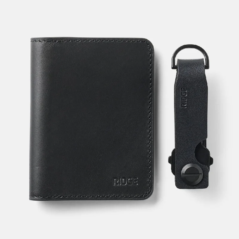 Money clips with RFID protectionDaily Driver Kit - Bifold - Midnight Black Leather