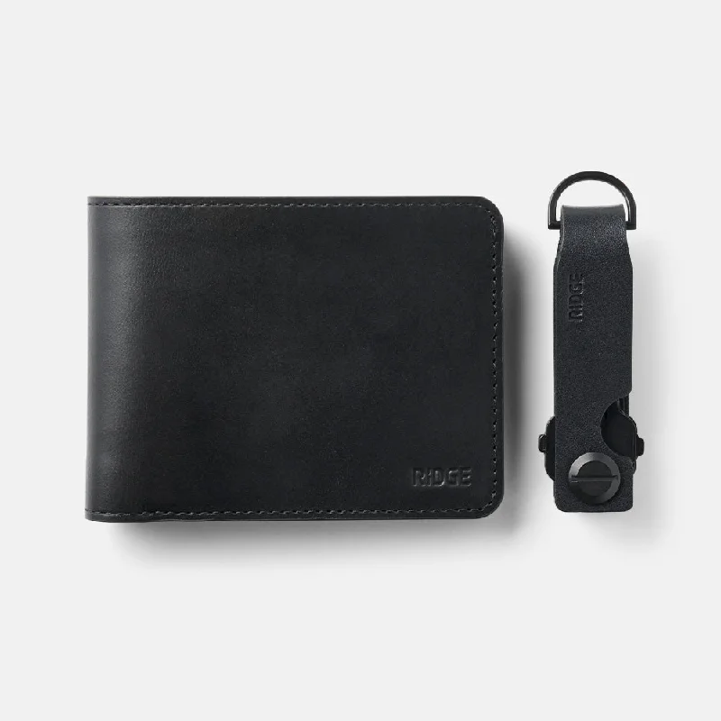 Lightweight money clips for travelDaily Driver Kit - Billfold - Midnight Black Leather