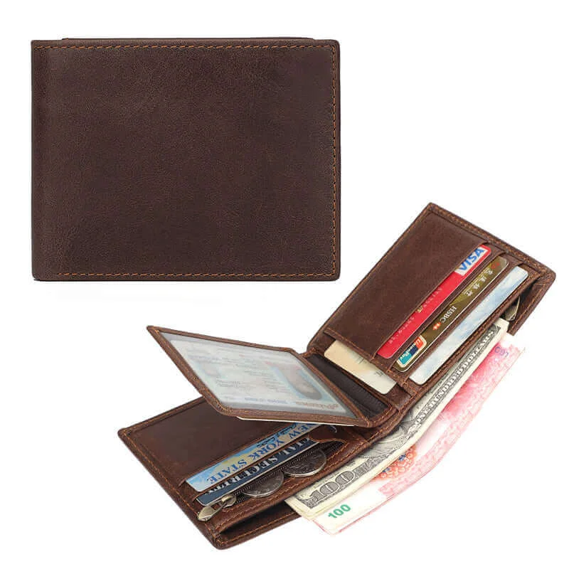 Personalized engraved money clips for menBifold Leather Wallet NZ with Multiple Card Slots