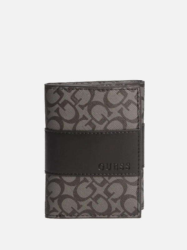 Money clips vs traditional walletsLogo Print Trifold Wallet