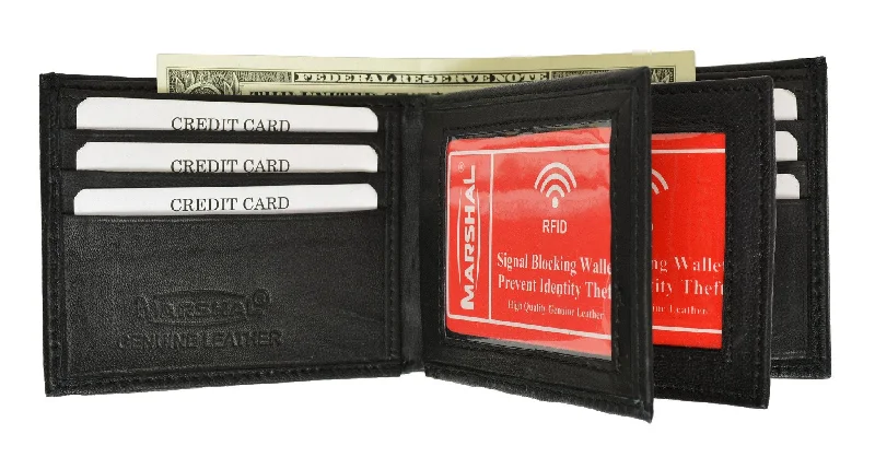 How to choose the right money clipMarshal RFID Leather Mens Wallet Black Bifold Fixed Flip 3 Window ID  RFID P 1852