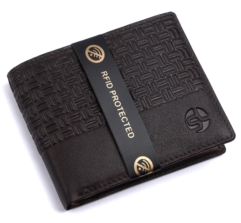 Eco-friendly money clips made from sustainable materialsMENS LEATHER RFID WALLET WITH KEY RING COMBO 93706 (BROWN)