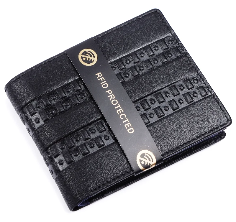 Elegant money clips for weddingsMENS LEATHER WALLET (RFID) 93704 (BLACK)