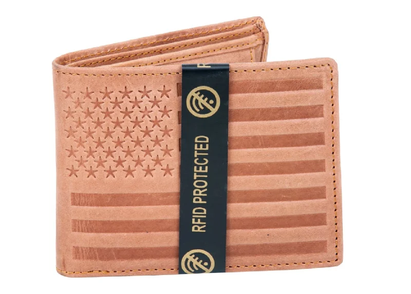 Luxury leather money clips with card slotsMENS LEATHER WALLET (RFID) 991738 (CAMEL)