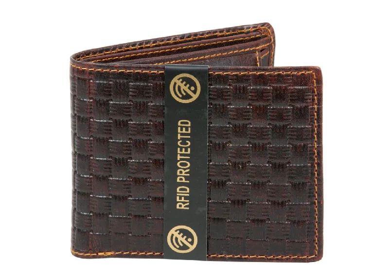 Money clips with magnetic closureMENS LEATHER WALLET (RFID) 991741 (BROWN)