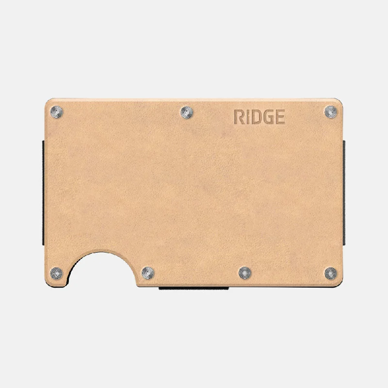 Elegant money clips for weddingsRidge Wallet - Natural Leather