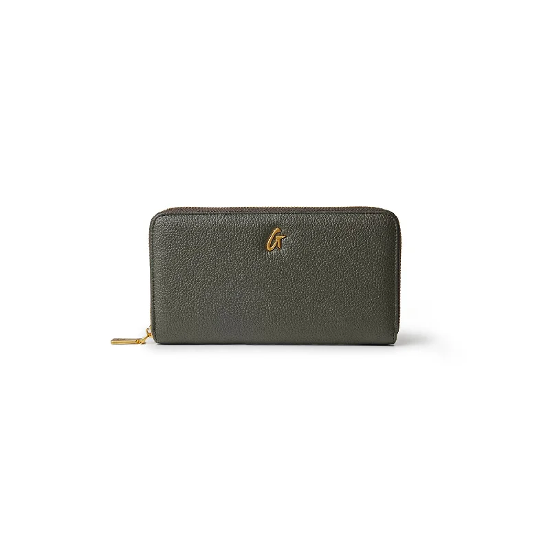 Lightweight money clips for travelPEBBLE JUMBO WALLET OLIVE GREEN