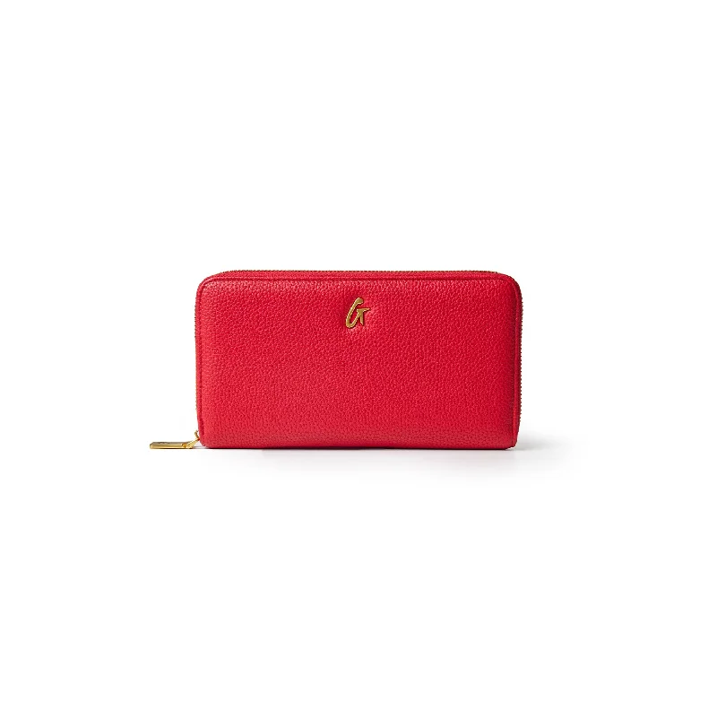 Lightweight money clips for travelPEBBLE JUMBO WALLET RED