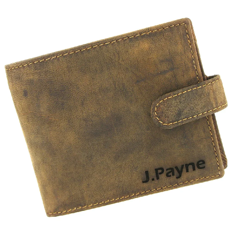 Eco-friendly money clips made from sustainable materialsPersonalised Leather Wallet 862 Soft Brown Distressed Leather Wallet