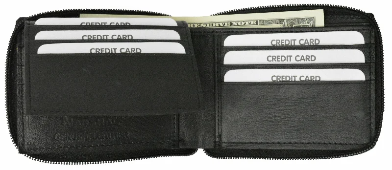 Money clips vs traditional walletsRFID Blocking Soft Premium Leather Zip Around ID Bifold Wallet RFID P 1256