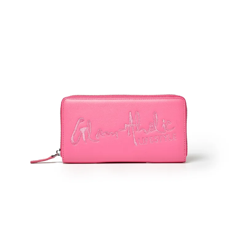 Custom money clips for corporate giftsSIGNATURE LOGO STANDARD WALLET HOT PINK