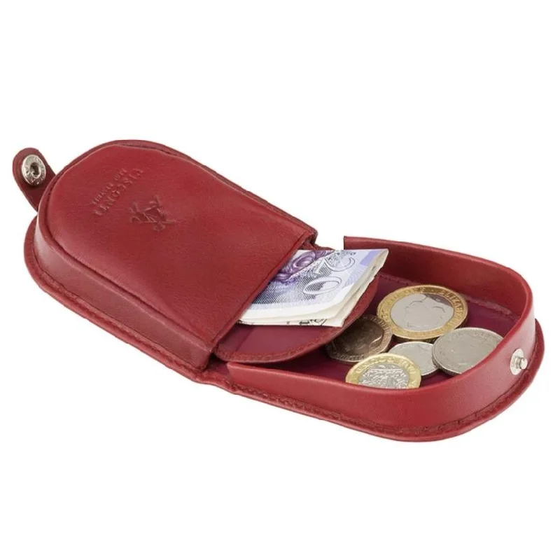 Money clips for holding large amounts of cashVisconti Coin Tray Purse Red Leather TRY5