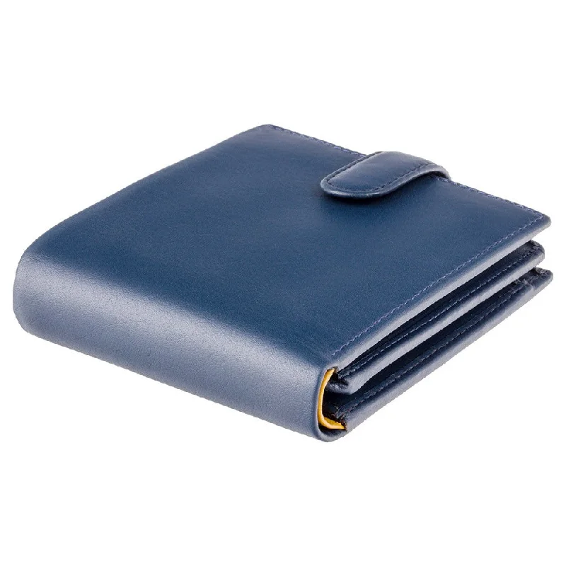 Best money clips for cash and cardsVisconti Parma PM102 Blue'n'Mustard Soft Leather Wallet