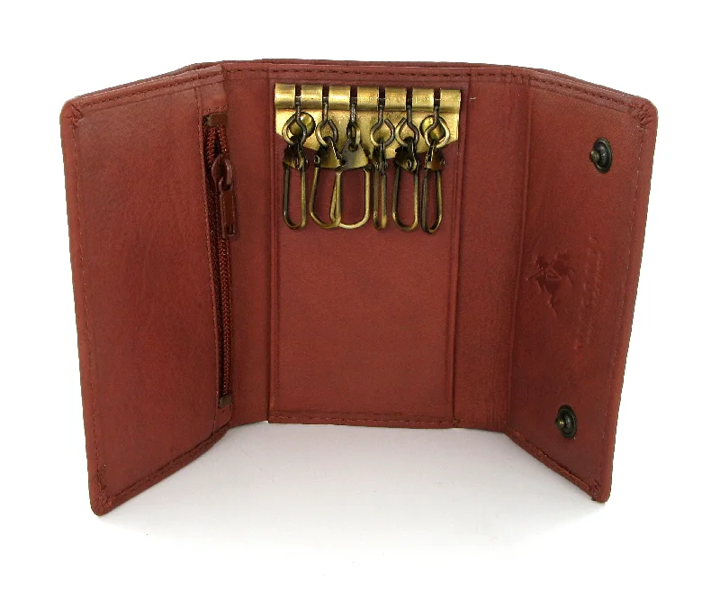 Top-rated money clips for everyday useVisconti Polo Brown Leather Key Holder Wallet 1178