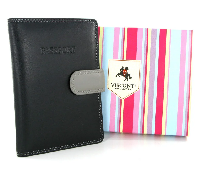 Money clips with built-in bottle openersVisconti Rainbow Passport Holder RB75 Black Multi