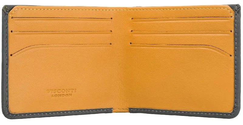 Vintage-style money clips for collectorsVisconti Slim Collection Saw Leather Wallet RFID Blocking VSL42