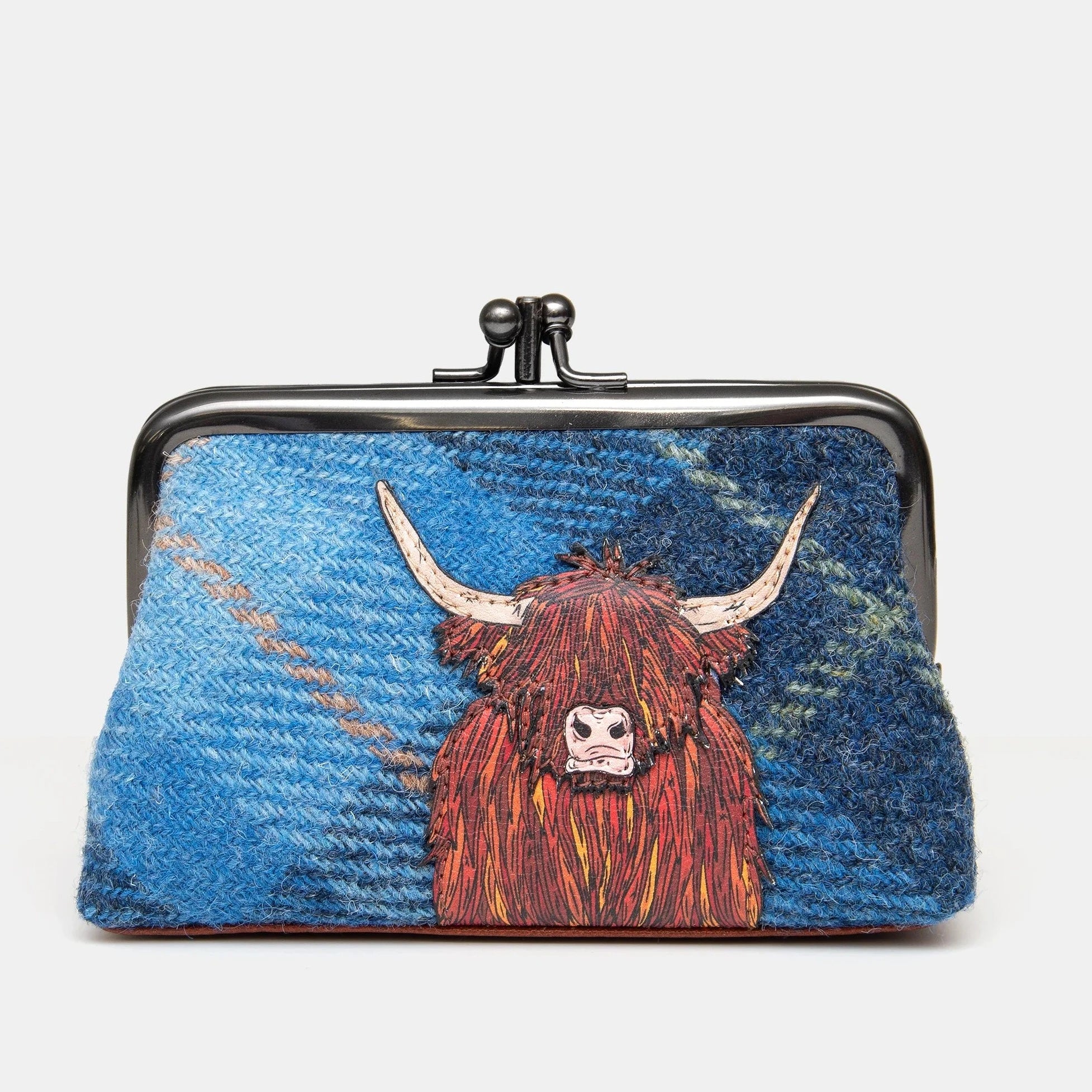 Money clips with RFID protectionYoshi Y1328 Highland Cow Triple Frame Purse