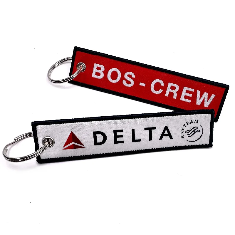 RFID-Blocking Passport Covers & Wallets in Sleek Black for Business TripsDelta Airlines-BOS CREW Woven Keychain