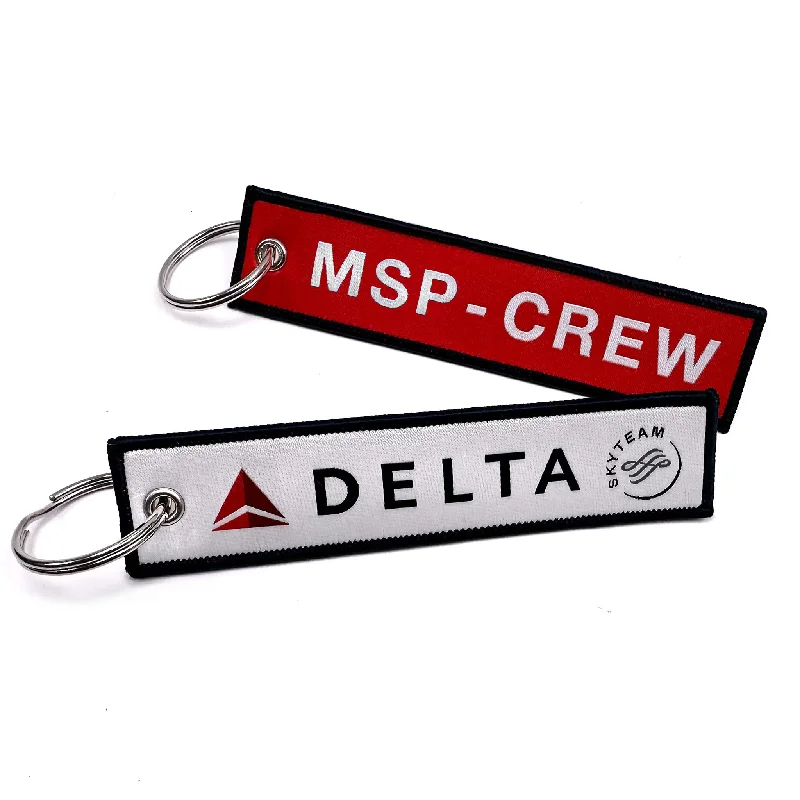 Leather Passport Covers & Wallets with Handmade Stitching for Luxury TravelersDelta Airlines-MSP CREW Woven Keychain