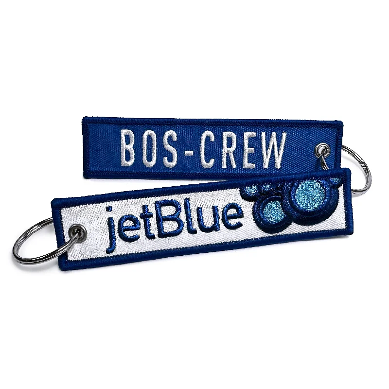 Magnetic-Closure Passport Covers & Wallets for Quick AccessJetblue Airways-BOS CREW Keychain