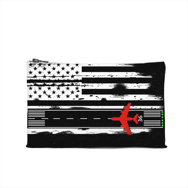 Waterproof Nylon Passport Covers & Wallets for Outdoor AdventuresAmerican Flag Runway Pouch