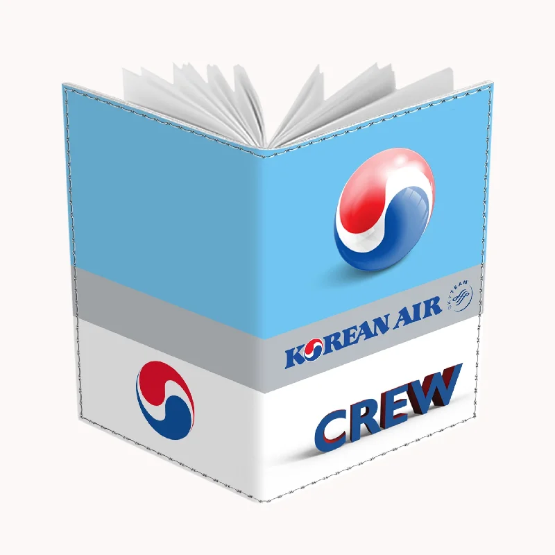 Foldable Passport Covers & Wallets Made of Flexible PVC for Easy StorageKorean Air Logo 3D Passport Cover