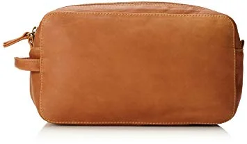 Derek Alexander Leather DERBY Double zip Toiletry Travel Kit