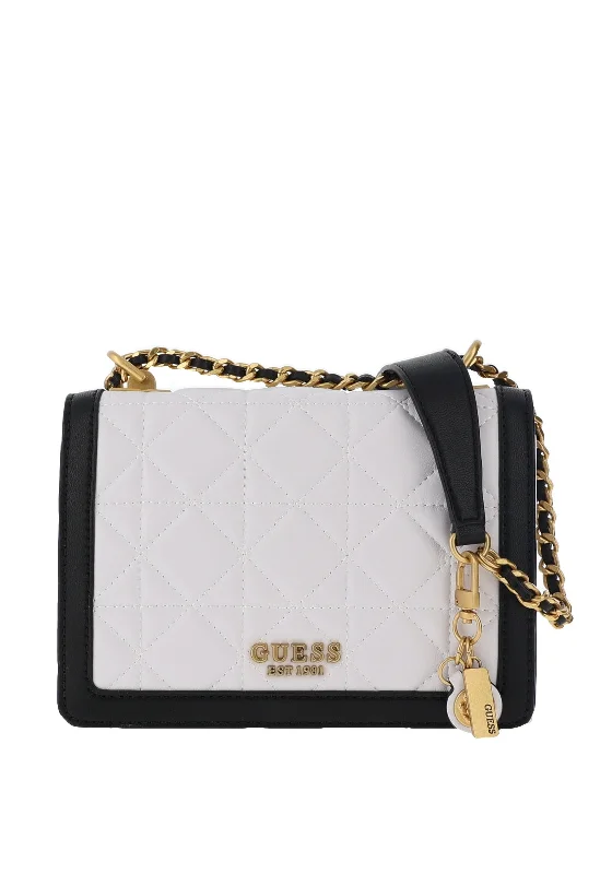 Guess Abey Quilted Crossbody Bag, White