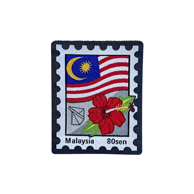 Waterproof canvas travel bag suitable for beach and outdoor vacationsAnak Malaysia V2 Patch Collection - Malaysian Postage Stamp