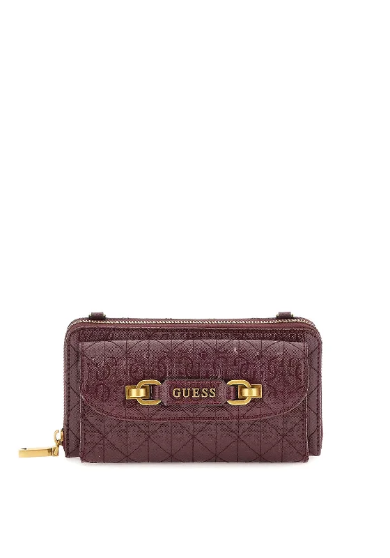 Guess Aveta Smartphone Crossbody Wallet, Merlot