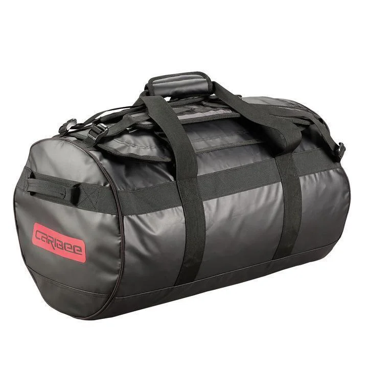 Foldable fabric travel bag for convenient storage when not in useCaribee Kokoda 65L Gear Bag - Black