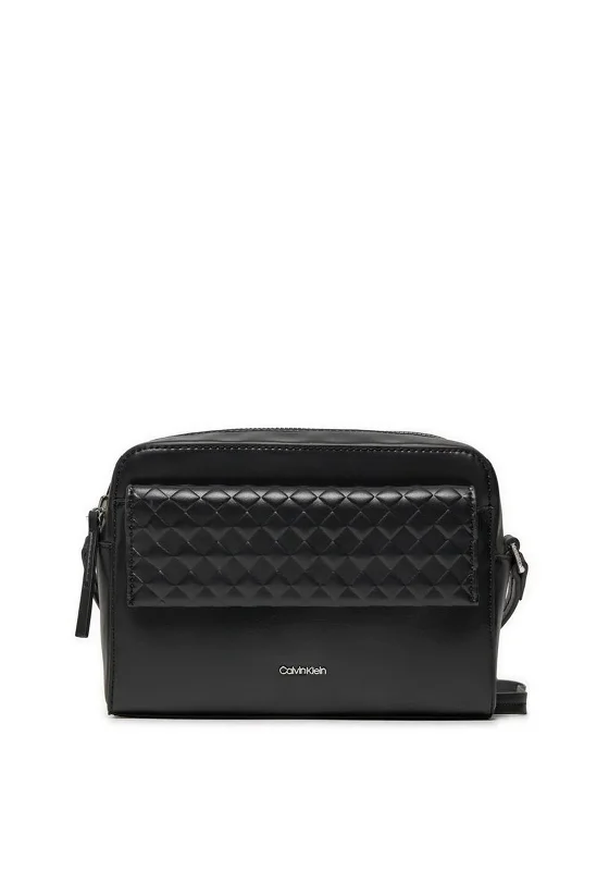 Calvin Klein Quilted Mini Camera Crossbody Bag, Black