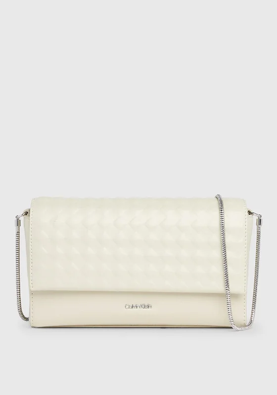 Calvin Klein Quilted Small Crossbody Bag, Ecru