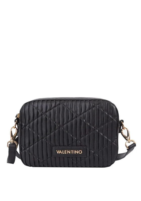 Valentino Clapham Quilted Camera Crossbody Bag, Black